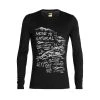 Icebreaker Shirts and sports bras Men's 200 Oasis Long Sleeve Crewe Thermal Top Travel Diaries Sweater -Icebreaker Sales Shop A94627