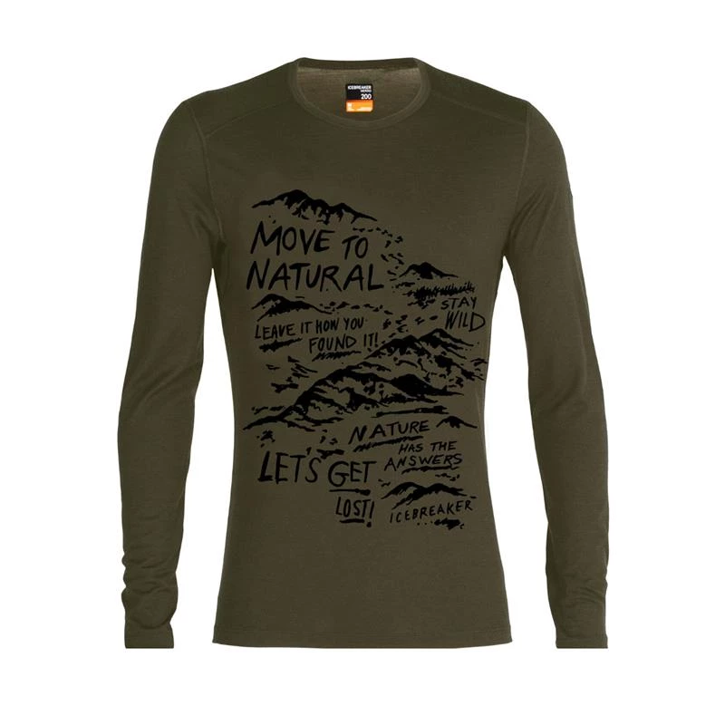 Icebreaker Shirts and sports bras Men's 200 Oasis Long Sleeve Crewe Thermal Top Travel Diaries Sweater 4 Icebreaker Shirts and sports bras Men's 200 Oasis Long Sleeve Crewe Thermal Top Travel Diaries Sweater - Image 2