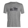 Icebreaker Shirts and sports bras Men's Merino Tech Lite II Short Sleeve T-shirt Natural Run Club -Icebreaker Sales Shop B01515