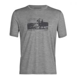 Icebreaker Shirts and sports bras Men's Merino Tech Lite II Short Sleeve T-shirt Natural Run Club