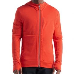 Icebreaker Shirts and sports bras Men's Quantum III Long Sleeve Zip Hoodie -Icebreaker Sales Shop B01562